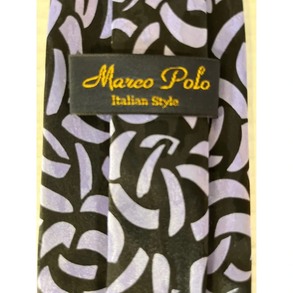 Marco Polo Italian Style Men's Necktie Tie‎ Purple Animal Print
